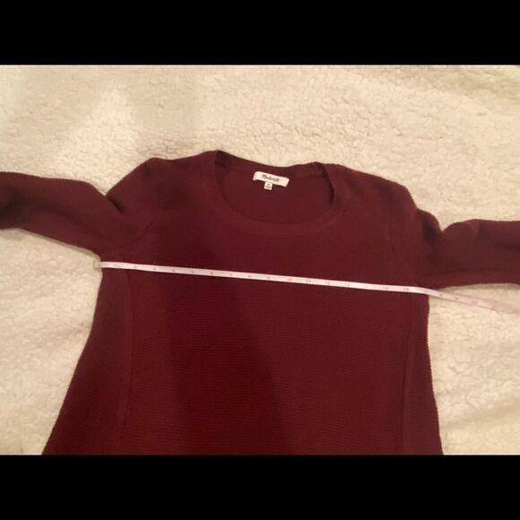Madewell Burgundy Sweater Sz XSmall Round Neck - Picture 5 of 8